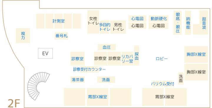 八戸西健診プラザ2F フロアマップ